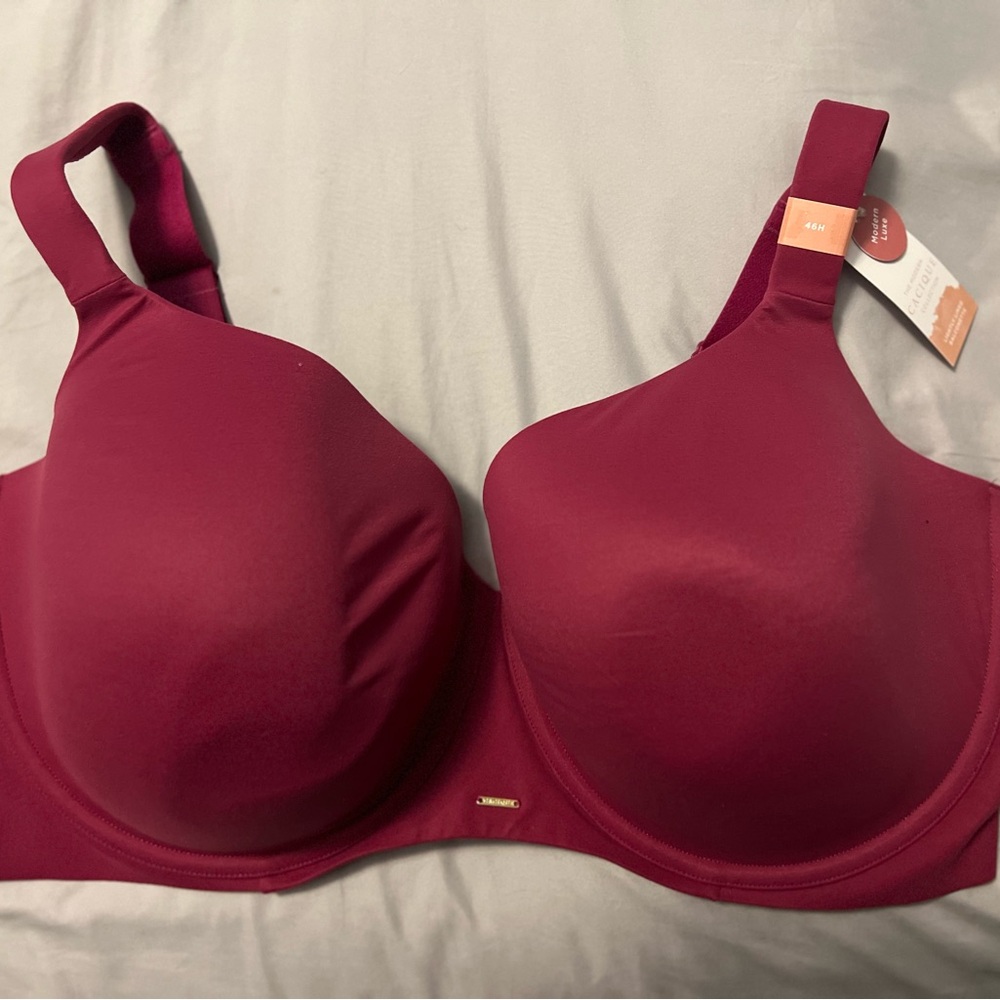 Cacique Red Full Coverage Bra with Molded Cups